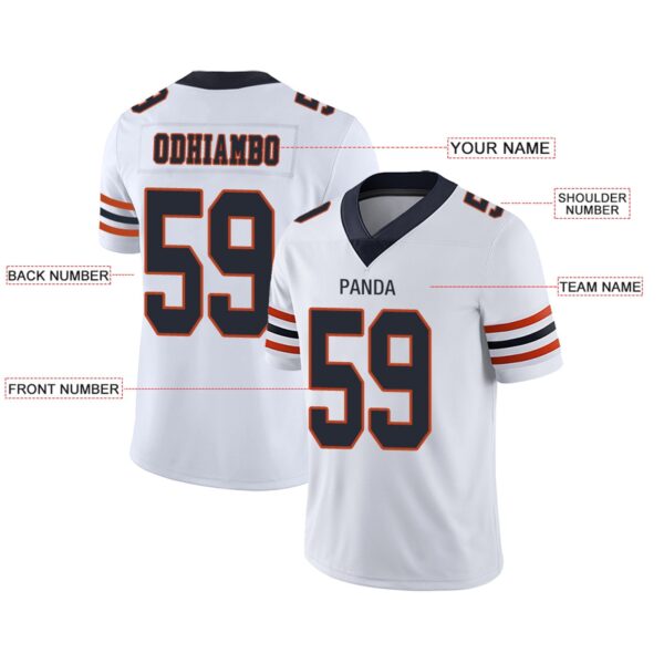 Custom C.Bears Football Jerseys Team Player or Personalized Design Your Own Name for Men's Women's Youth Jerseys Navy - Image 12