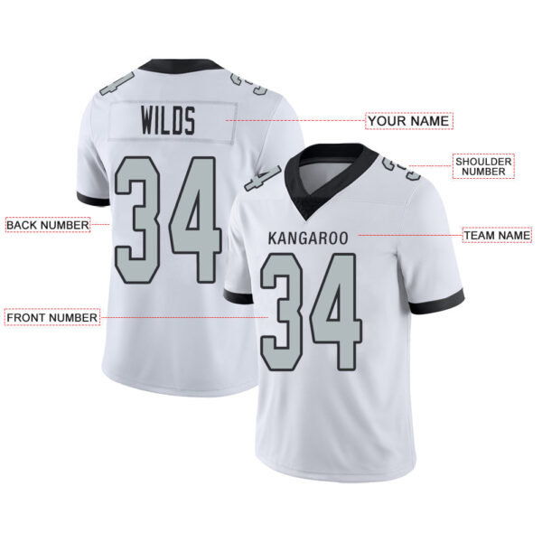 Custom LV.Raiders Stitched American Football Jerseys Personalize Birthday Gifts White Jersey - Image 2