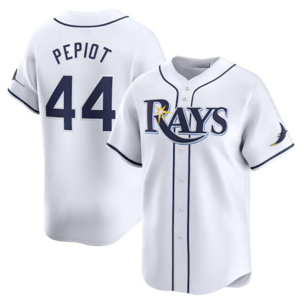 Tampa Bay Rays #44 Ryan Pepiot White Home Limited Stitched Baseball Jersey