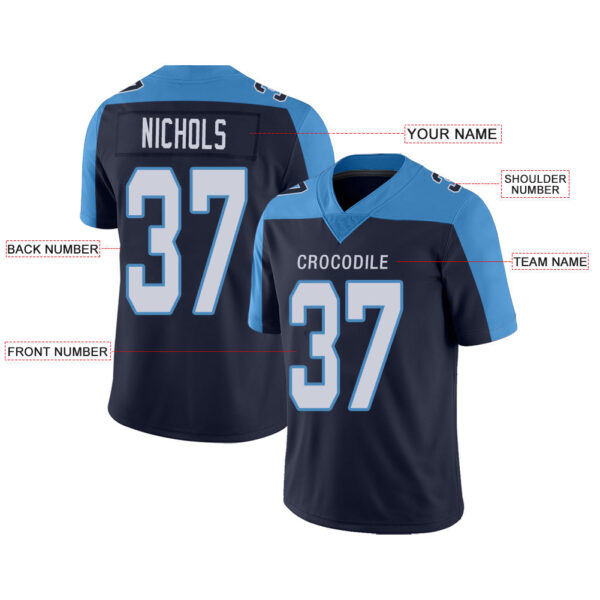 Custom T.Titans Stitched American Football Jerseys Personalize Birthday Gifts Navy Jersey - Image 2