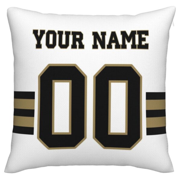 Custom NO.Saints Pillow Decorative Throw Pillow Case - Print Personalized Football Team Fans Name & Number Birthday Gift Football Pillows - Image 3