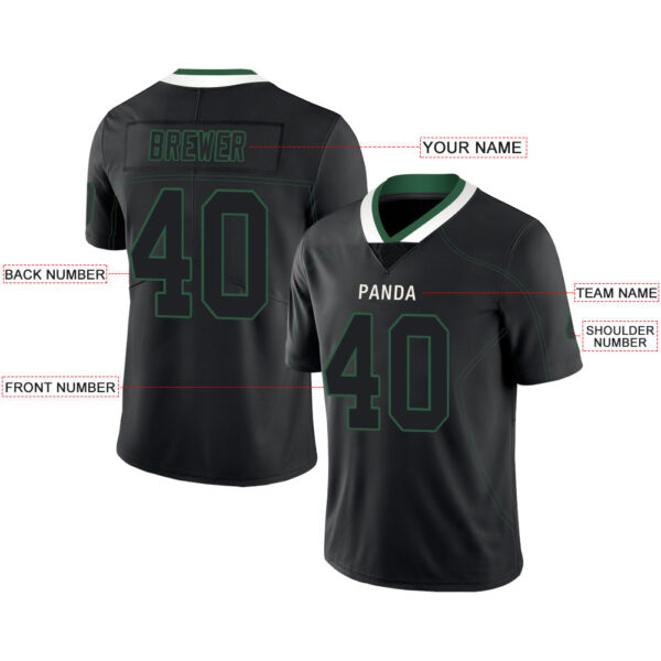 Custom NY.Jets Stitched American Football Jerseys Personalize Birthday Gifts Black Jersey - Image 2