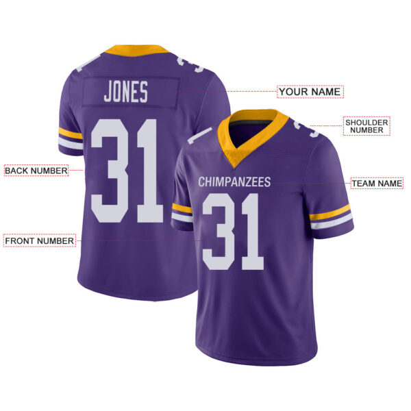 Custom MN.Vikings Stitched American Football Jerseys Personalize Birthday Gifts Purple Jersey - Image 2