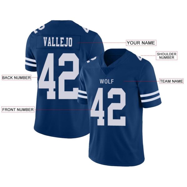 Custom D.Cowboys American Men's Youth And Women Stitched Blue Football Jerseys Personalize Birthday Gifts Jerseys - Image 2