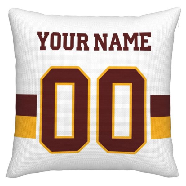 Custom W.Football Team Pillow Decorative Throw Pillow Case - Print Personalized Football Team Fans Name & Number Birthday Gift Football Pillows - Image 4