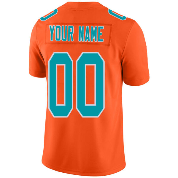 Custom M.Dolphins Stitched American Football Jerseys Personalize Birthday Gifts Orange Jersey - Image 3