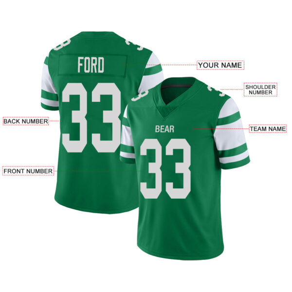 Custom NY.Jets Stitched American Football Jerseys Personalize Birthday Gifts Green Jersey - Image 2