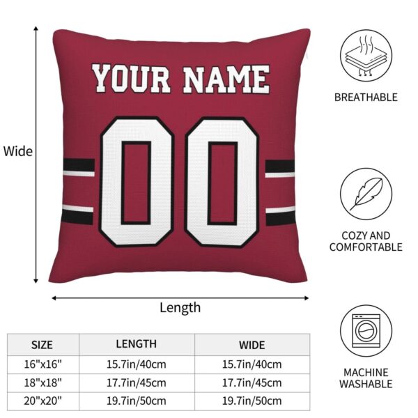 Custom A.Cardinals Pillow Decorative Throw Pillow Case - Print Personalized Football Team Fans Name & Number Birthday Gift Football Pillows - Image 6