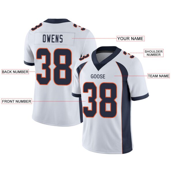 Custom D.Broncos Football Jerseys Team Player or Personalized Design Your Own Name for Men's Women's Youth Jerseys Orange - Image 5