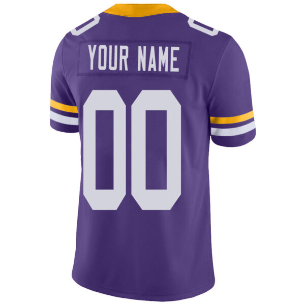 Custom MN.Vikings Stitched American Football Jerseys Personalize Birthday Gifts Purple Jersey - Image 3