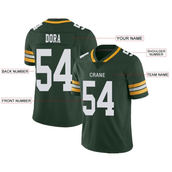 Custom GB.Packers Football Jerseys Team Player or Personalized Design Your Own Name for Men's Women's Youth Jerseys Green - Image 4