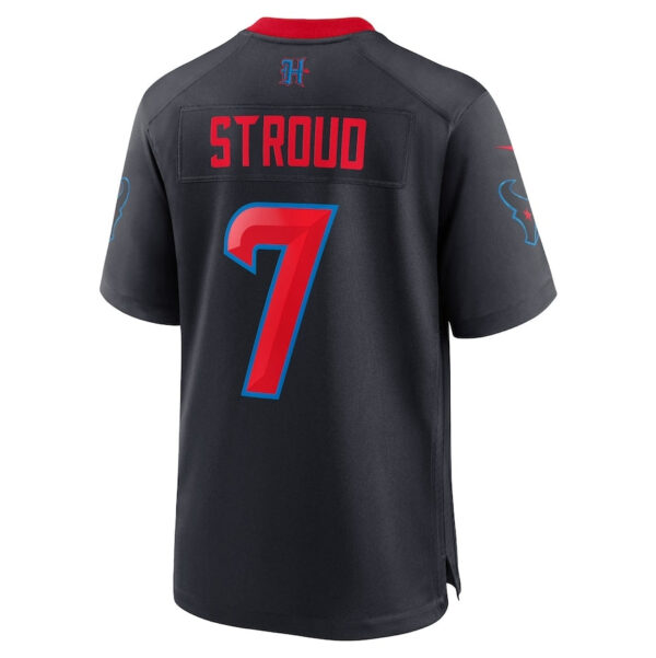 H.Texans #7 C.J. Stroud 2nd Alternate Game Jersey - Navy American Football Jerseys - Image 2