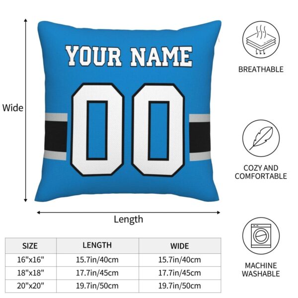 Custom C.Panthers Pillow Football Team Decorative Throw Pillow Case Print Personalized Football Style Fans Letters & Number Birthday Gift Football Pillows - Image 5