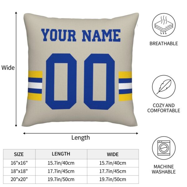 Custom LA.Rams Pillow Decorative Throw Pillow Case - Print Personalized Football Team Fans Name & Number Birthday Gift Football Pillows - Image 14