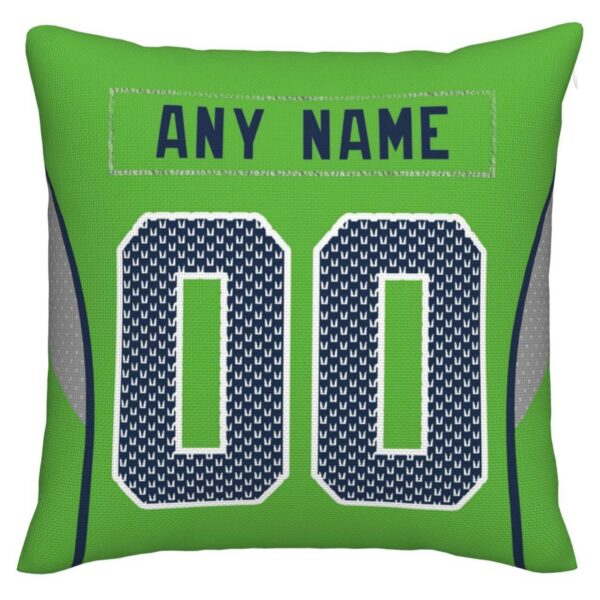 Custom S.Seahawks Pillow Decorative Throw Pillow Case - Print Personalized Football Team Fans Name & Number Birthday Gift Football Pillows - Image 4