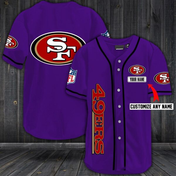 Football T-Shirts Custom SF.49ers Baseball Customized Jersey - Image 3