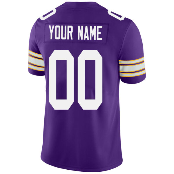 Custom MN.Vikings Stitched American Football Jerseys Personalize Birthday Gifts Purple Jersey - Image 3