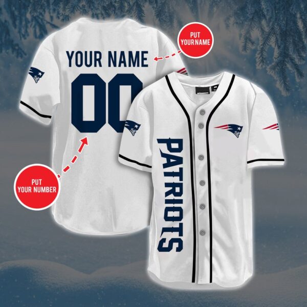 Personalized Custom NE.Patriots Baseball Jersey Short Sleeve Sports  Jersey - Image 4