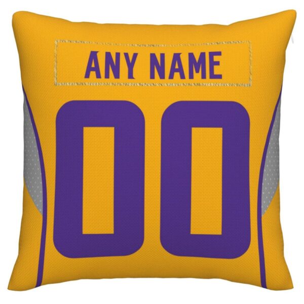 Custom MN.Vikings Pillow Decorative Throw Pillow Case - Print Personalized Football Team Fans Name & Number Birthday Gift Football Pillows - Image 3