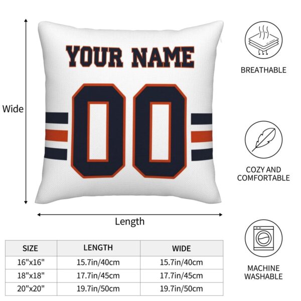 Custom C.Bears Pillow Decorative Throw Pillow Case - Print Personalized Football Team Fans Name & Number Birthday Gift Football Pillows - Image 4