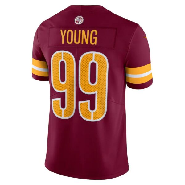 W.Commanders #99 Chase Young Burgundy Vapor Limited Jersey Stitched American Football Jerseys