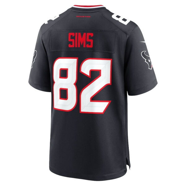 H.Texans #82 Steven Sims Team Game Jersey - Navy American Football Jerseys