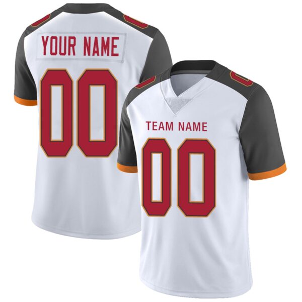 Custom TB.Buccaneers Football Jerseys Team Player or Personalized Design Your Own Name for Men's Women's Youth Jerseys Red - Image 2