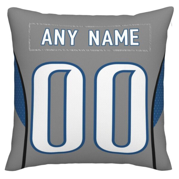 Custom D.Lions Pillow Decorative Throw Pillow Case - Print Personalized Football Team Fans Name & Number Birthday Gift Football Pillows - Image 2