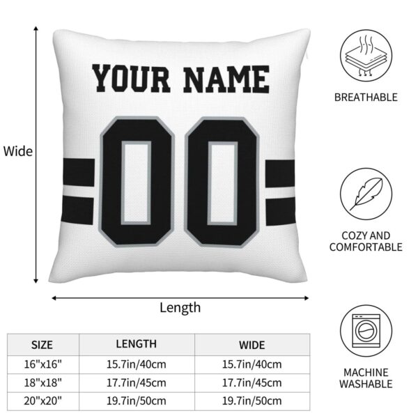 Custom LV.Raiders Pillow Decorative Throw Pillow Case - Print Personalized Football Team Fans Name & Number Birthday Gift Football Pillows - Image 6