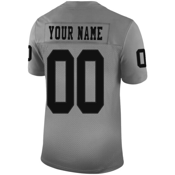 Custom LV.Raiders Stitched American Football Jerseys Personalize Birthday Gifts Grey Jersey - Image 3