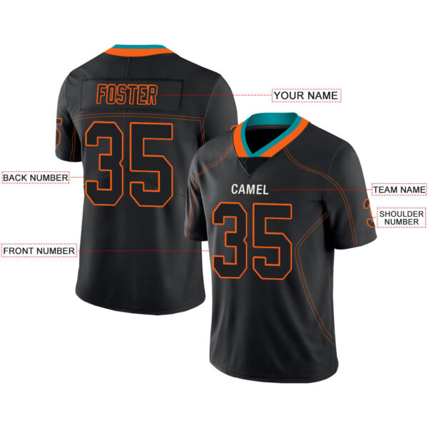 Custom M.Dolphins Stitched American Football Jerseys Personalize Birthday Gifts Black Jersey - Image 2