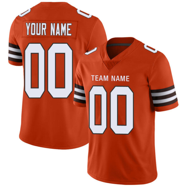 Custom C.Brown Stitched American Football Jerseys Personalize Birthday Gifts Orange Jersey