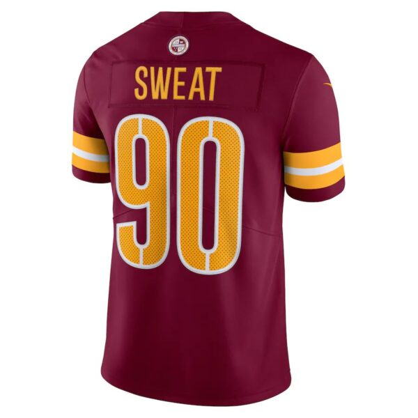 W.Commanders #90 Montez Sweat Burgundy Vapor Limited Jersey Stitched American Football Jerseys