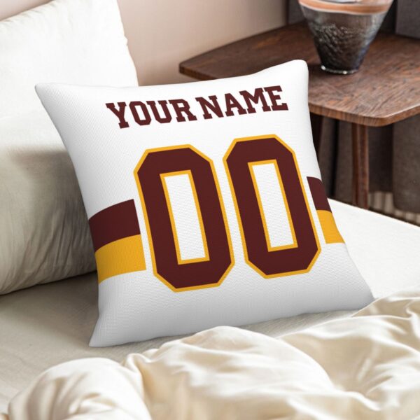 Custom W.Football Team White Decorative Throw Pillow Case - Print Personalized Football Team Fans Name & Number Birthday Gift - Image 8