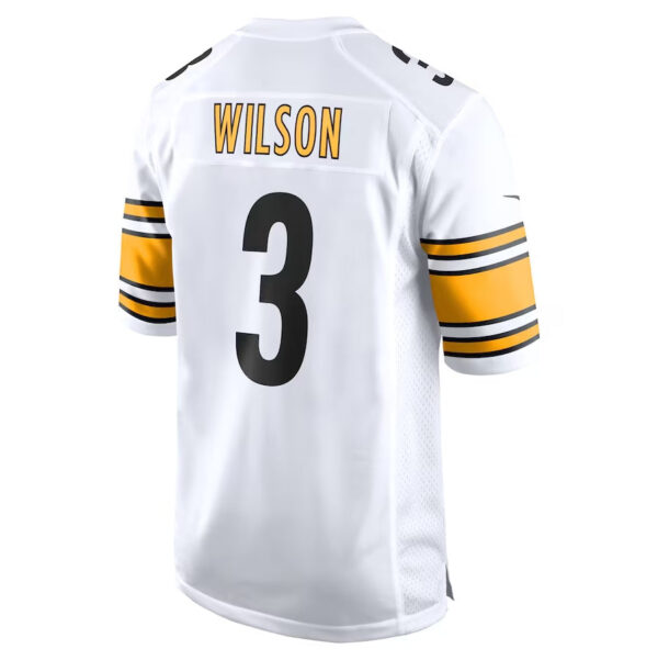 P.Steelers #3 Russell Wilson White Game Jersey - White American Football Jerseys