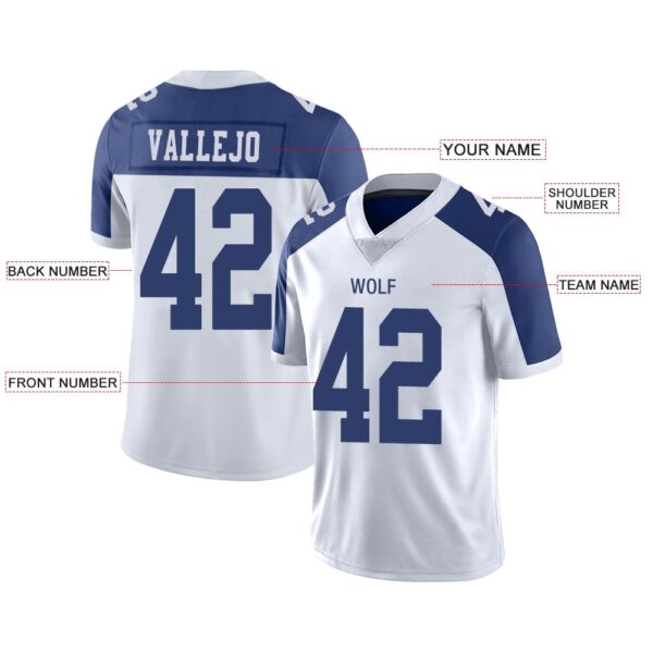 Custom D.Cowboys American Men's Youth And Women  Stitched White Personalize Birthday Gifts Jerseys Football Jerseys - Image 2