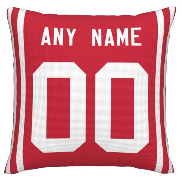 Custom SF.49ers Pillow Decorative Throw Pillow Case - Print Personalized Football Team Fans Name & Number Birthday Gift Football Pillows - Image 3