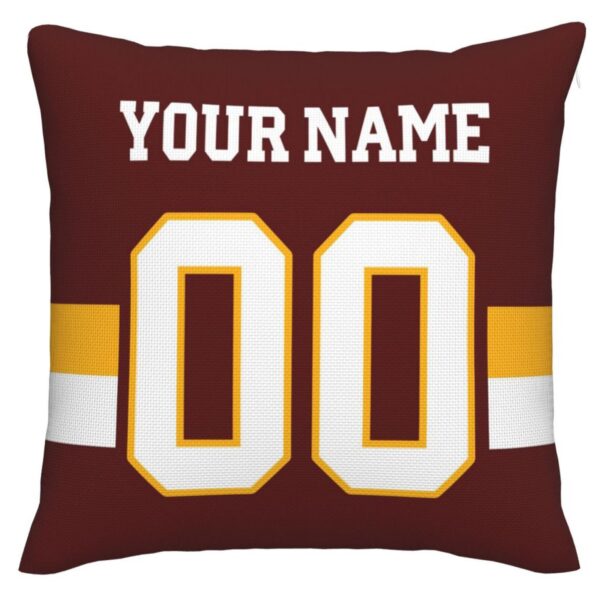 Custom W.Football Team Pillow Decorative Throw Pillow Case - Print Personalized Football Team Fans Name & Number Birthday Gift Football Pillows - Image 2