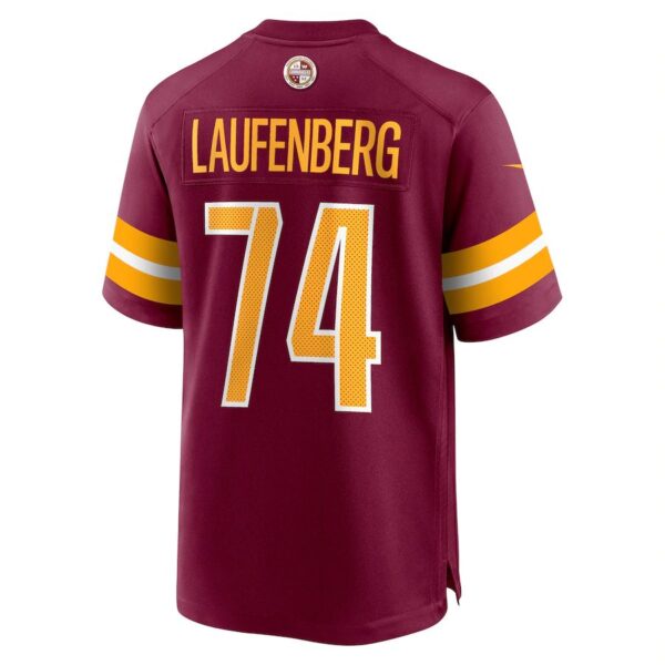 W.Commanders #74 Nolan Laufenberg Burgundy Game Jersey Stitched American Football Jerseys