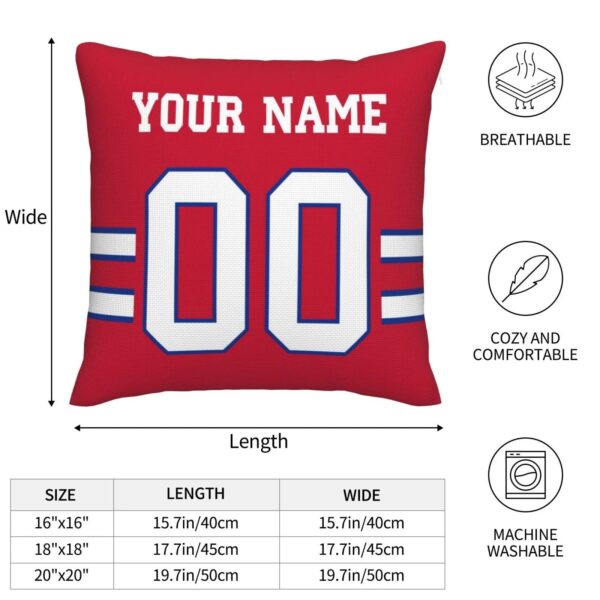 Custom B.Bills Pillow Royal Football Team Decorative Throw Pillow Case Print Personalized Football Style Fans Letters & Number Birthday Gift Football Pillows - Image 8