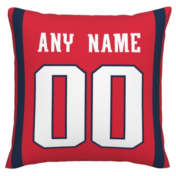 Custom NE.Patriots Pillow Decorative Throw Pillow Case - Print Personalized Football Team Fans Name & Number Birthday Gift Football Pillows - Image 2