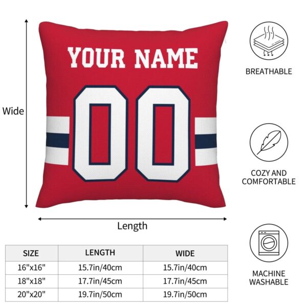 Custom NE.Patriots Pillow Decorative Throw Pillow Case - Print Personalized Football Team Fans Name & Number Birthday Gift Football Pillows - Image 6