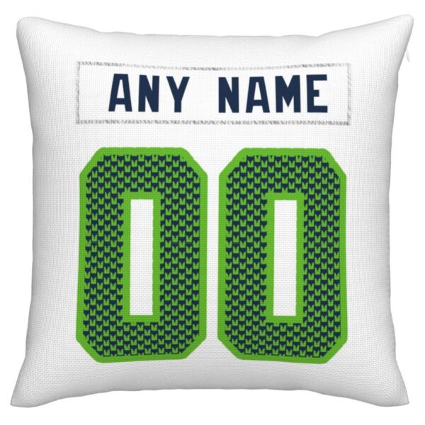 Custom S.Seahawks Pillow Decorative Throw Pillow Case - Print Personalized Football Team Fans Name & Number Birthday Gift Football Pillows - Image 2