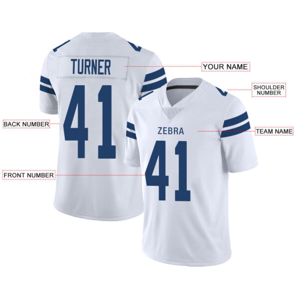 Custom IN.Colts Stitched American Football Jerseys Personalize Birthday Gifts White Jersey - Image 2