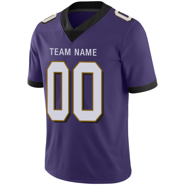 Custom B.Raven Stitched American Football Jerseys Personalize Birthday Gifts Purple Jersey - Image 4