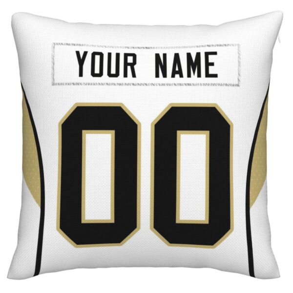 Custom NO.Saints Pillow Decorative Throw Pillow Case - Print Personalized Football Team Fans Name & Number Birthday Gift Football Pillows - Image 3