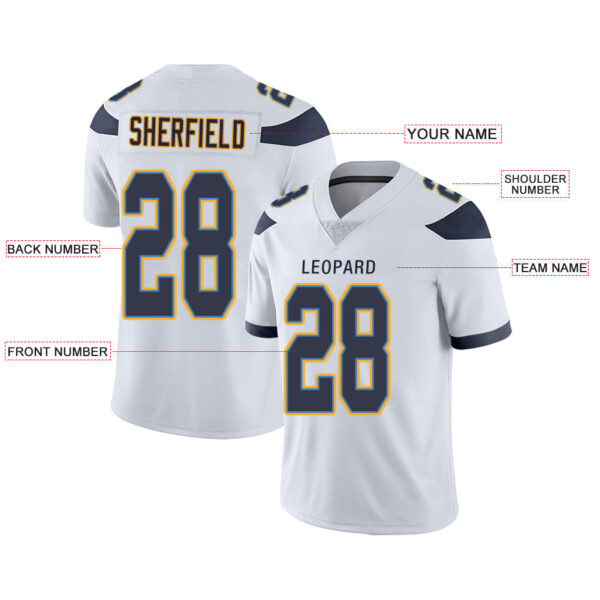 Custom LA.Chargers Stitched American Football Jerseys Personalize Birthday Gifts White Jersey - Image 2