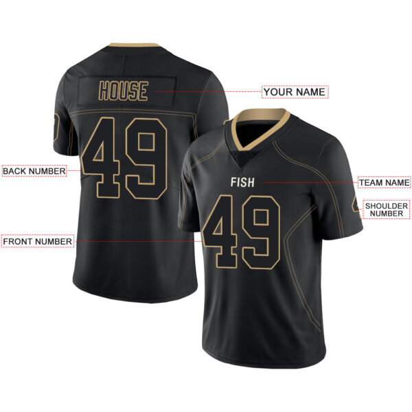 Custom NY.Giants Stitched American Football Jerseys Personalize Birthday Gifts Black Jersey - Image 2