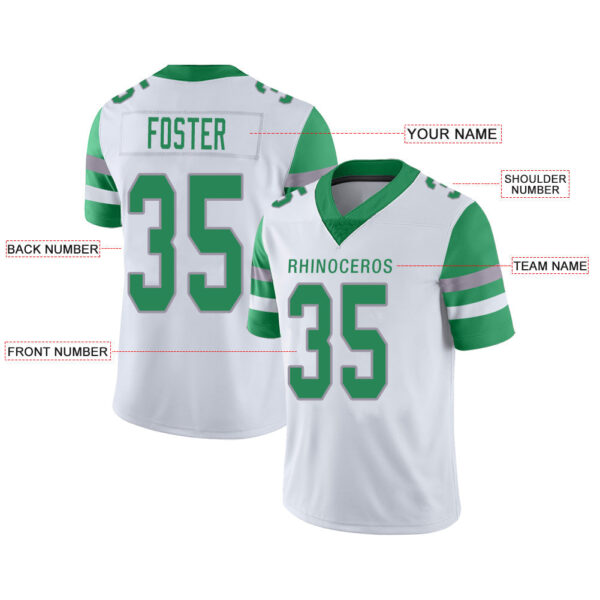 Custom P.Eagles Stitched American Football Jerseys Personalize Birthday Gifts White Jersey - Image 2