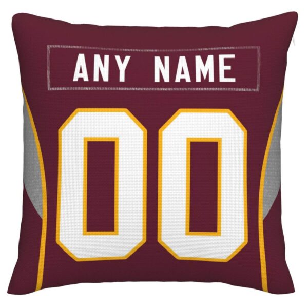 Custom W.Football Team Pillow Decorative Throw Pillow Case - Print Personalized Football Team Fans Name & Number Birthday Gift Football Pillows - Image 2